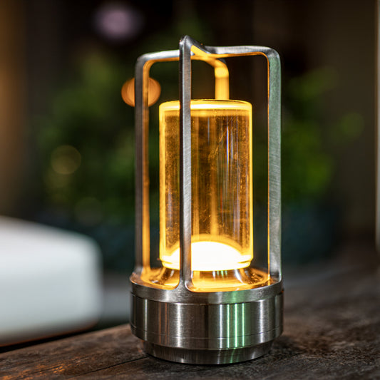 Luminara | Elegant Rechargeable Crystal Glass Lantern Light Fixture 7