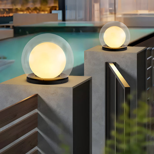Lunara | Stylish Modern Solar Outdoor Pillar Light with Unique Moonlight Design 1