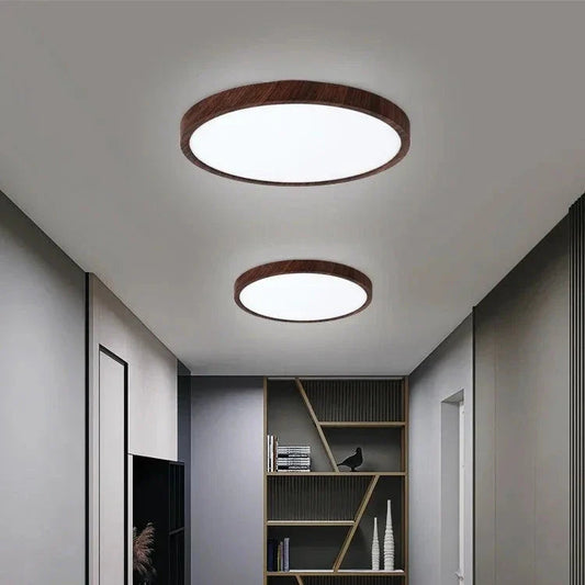 WalnutGlow | Modern Sleek Flush Mount Ceiling Light with Adjustable Effects 0