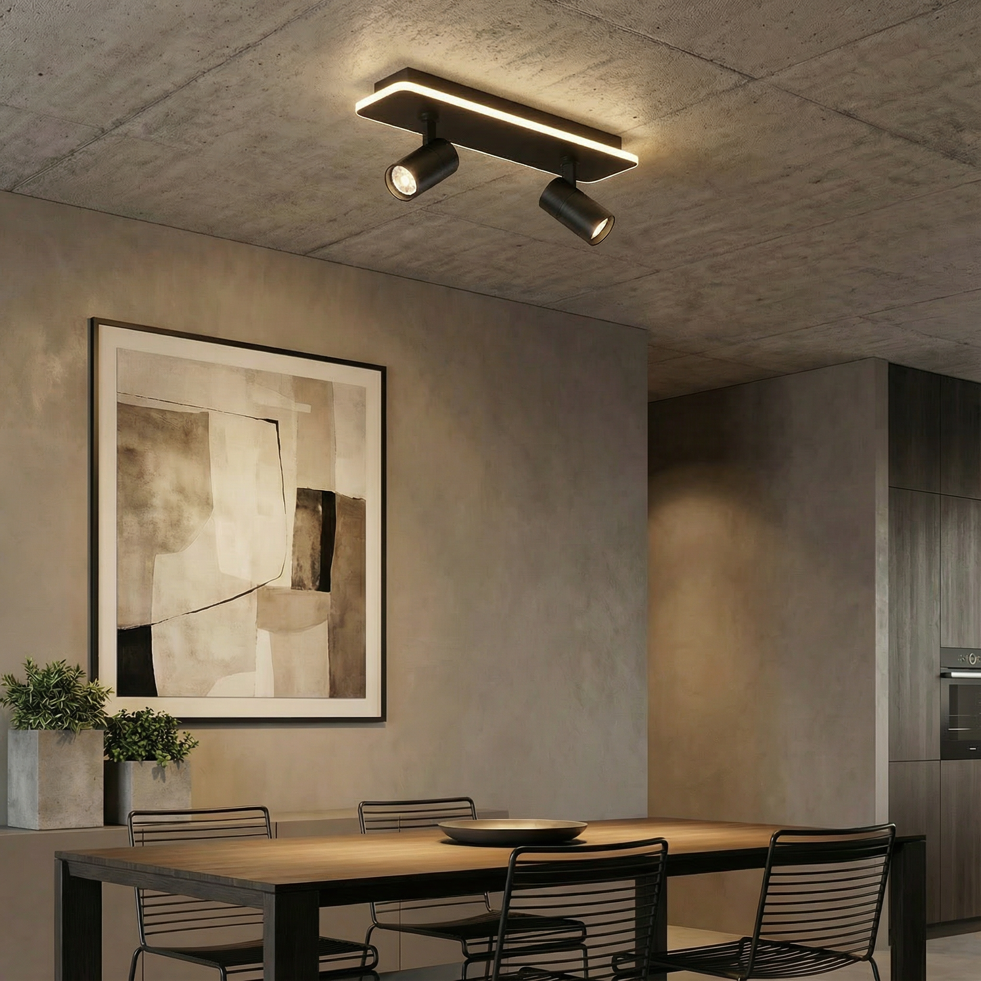 Adjustable LED Ceiling Light Fixture | Industrial Chic Design for Modern Spaces 6