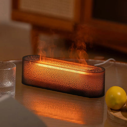 Aromatherapy | Humidifier Lamp with LED Lights & Flame Effect | Color-Changing Night Light for Relaxation 2