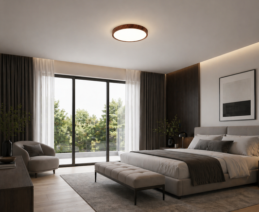 Walnut | Modern Sleek Flush Mount Ceiling Light