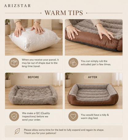 Dream Paw | Dog Bed with Insulated Cushion for Year-Round Comfort