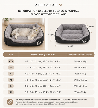 Dream Paw | Dog Bed with Insulated Cushion for Year-Round Comfort