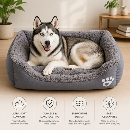 Dream Paw | Dog Bed with Insulated Cushion for Year-Round Comfort