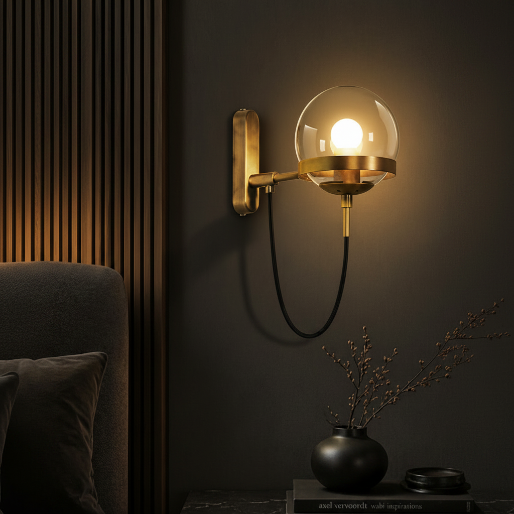Hoskulle | Modern Iron Glass Wall Light Fixture