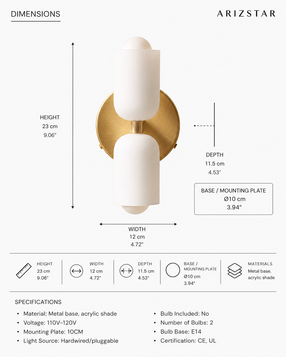 Acrylaura | Up-Down Wall Light