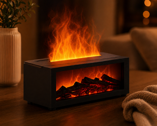 Essential Oil Diffuser with Flame Effect & Adjustable Lighting