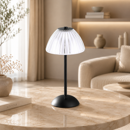 JADE | Dimmable LED Table Lamp with Crystal Shade | Cordless Design for Versatile Lighting