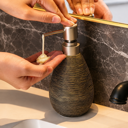 Ceramic Soap Dispenser with Retro Design | Elegant Kitchen & Bathroom Accessory