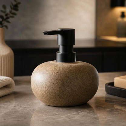 Hand Soap Dispenser with Rustic Ceramic Finish | 300 ml Capacity for Effortless Grooming