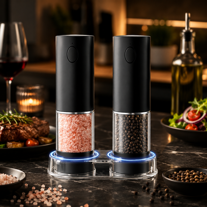 Electric Pepper Grinder | USB Rechargeable with Adjustable Coarseness | One-Handed Operation for Effortless Seasoning