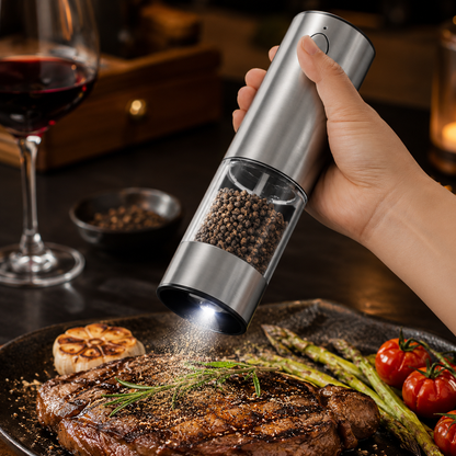 Electric Pepper Grinder | USB Rechargeable with Adjustable Coarseness | One-Handed Operation for Effortless Seasoning