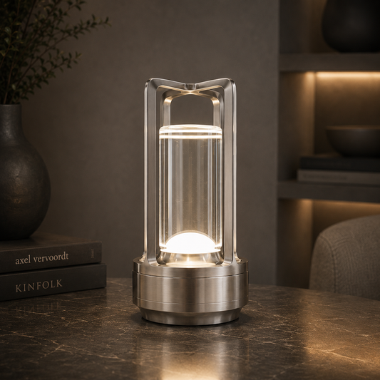 Lune |Rechargeable Crystal Glass Lantern Light Fixture