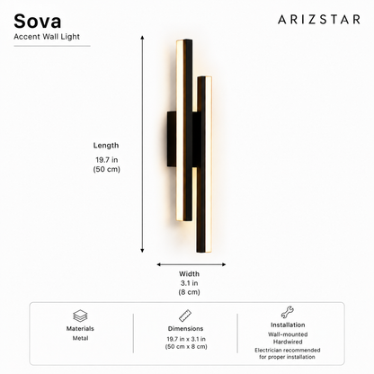 Sova | Hard Wired Wall Light