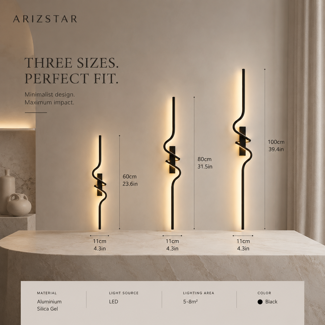 Kova | Hard Wired Sculptural Wall Light
