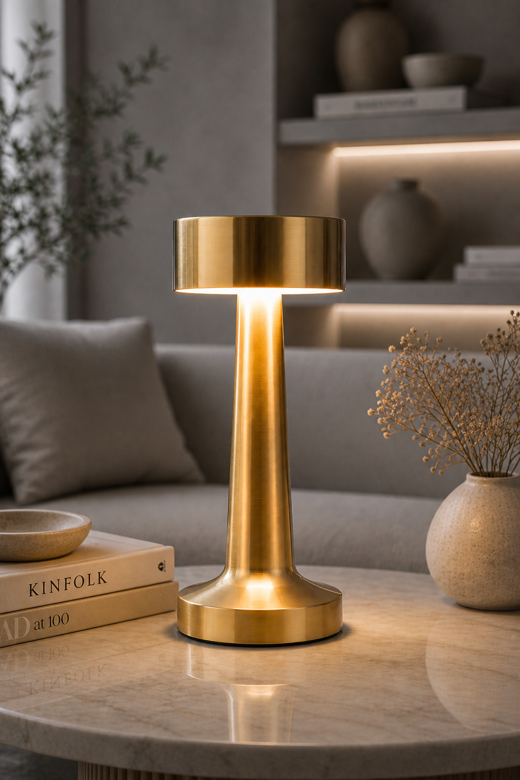 Adele |  Retro Cordless Table Lamp with Adjustable Brightness