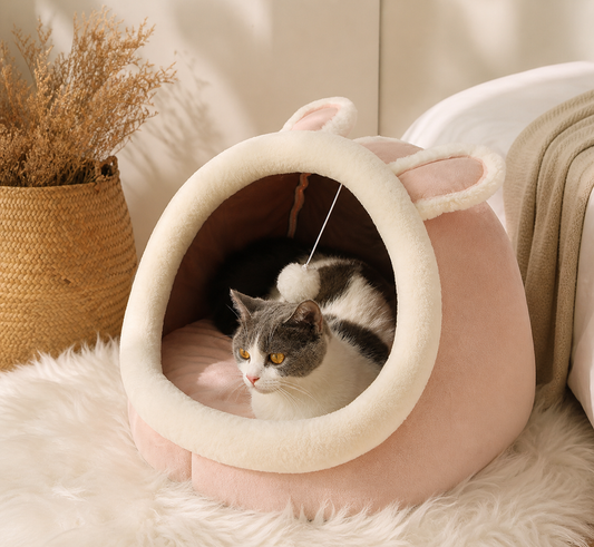 Cozy Cove | Thermal Insulated Cat Cave Bed