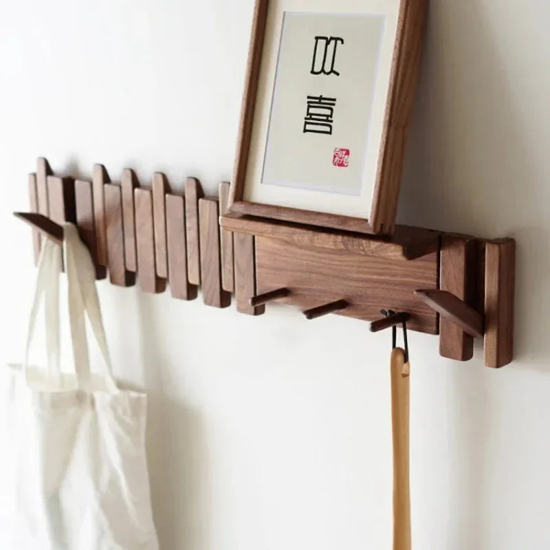 Creative Collection | Wall-Mounted Coat Rack with Unique Piano Key Design | Stylish Solid Wood Hooks for Organized Spaces 0