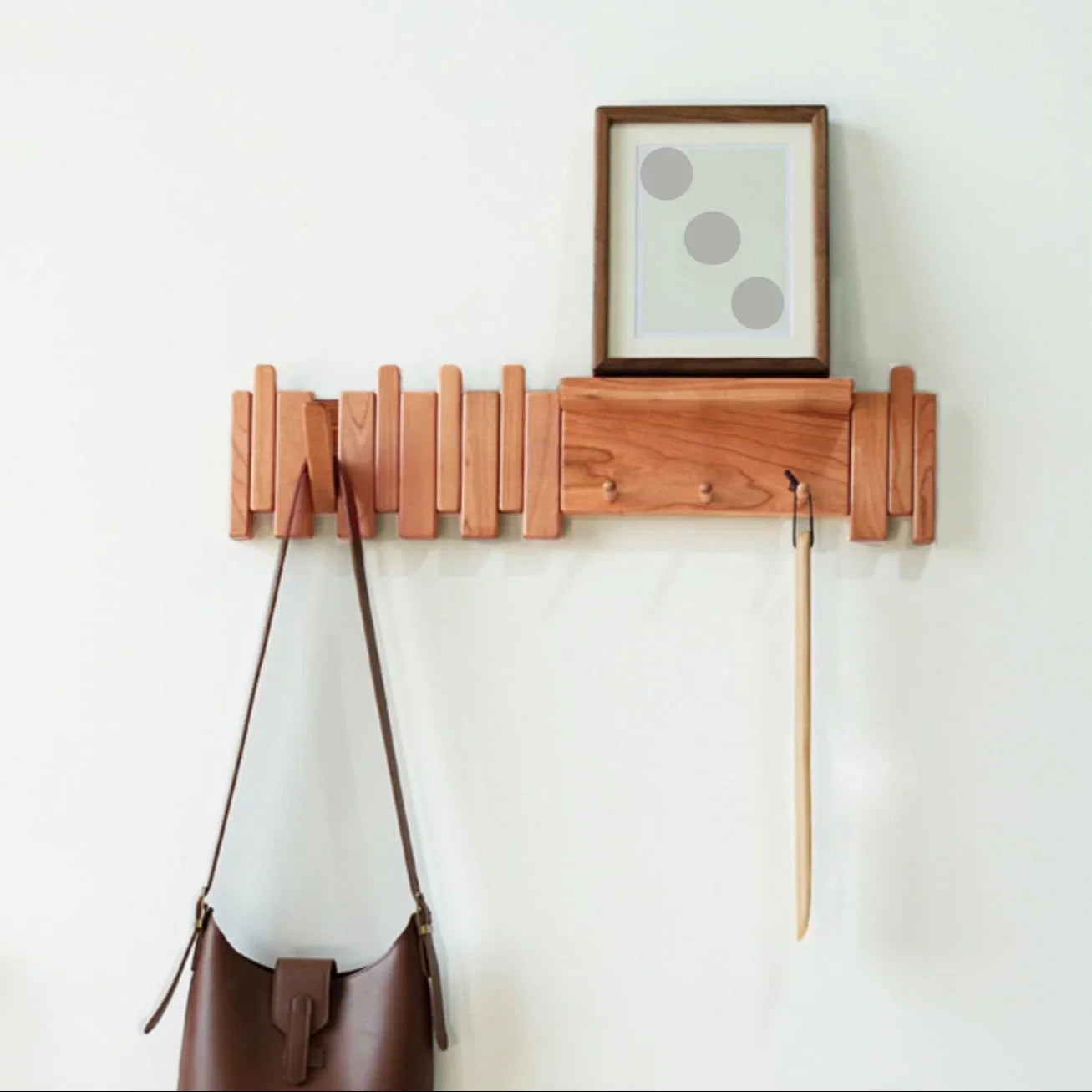 Creative Collection | Wall-Mounted Coat Rack with Unique Piano Key Design | Stylish Solid Wood Hooks for Organized Spaces 2