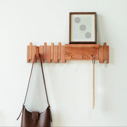 Creative Collection | Wall-Mounted Coat Rack with Unique Piano Key Design | Stylish Solid Wood Hooks for Organized Spaces 2