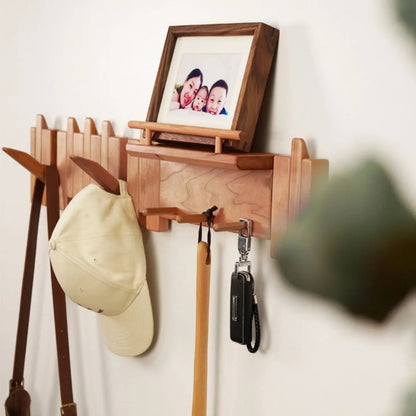 Creative Collection | Wall-Mounted Coat Rack with Unique Piano Key Design | Stylish Solid Wood Hooks for Organized Spaces 3