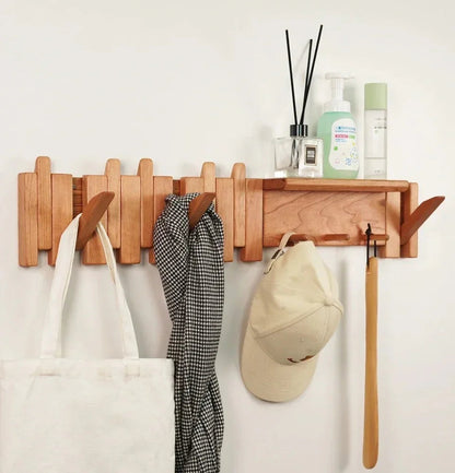 Creative Collection | Wall-Mounted Coat Rack with Unique Piano Key Design | Stylish Solid Wood Hooks for Organized Spaces 4
