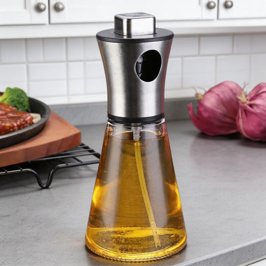 Culinary Essentials | Refillable Spray Bottle with Fine Mist Nozzle | Stainless Steel Design for Precise Oil Application 0