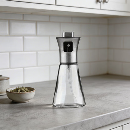 Culinary Essentials | Refillable Spray Bottle with Fine Mist Nozzle | Stainless Steel Design for Precise Oil Application 2