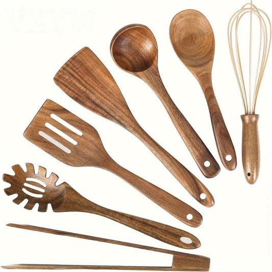 Culinoro | Wooden Kitchen Utensil Set with Ergonomic Design | Stylish Kitchenware for Elegant Cooking 0