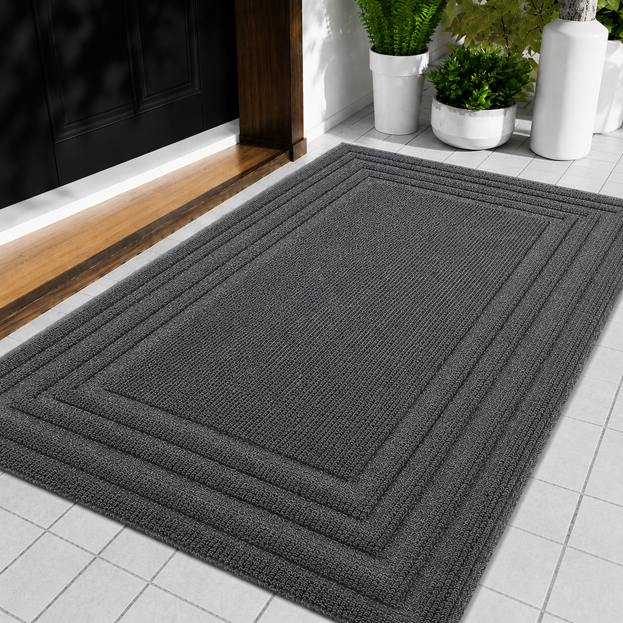 Durable Rubber Doormat | Non-Slip Design for Clean Indoor & Outdoor Entrances 2