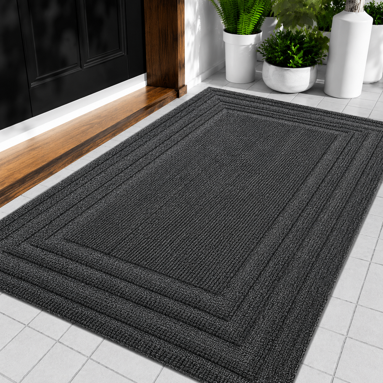 Durable Rubber Doormat | Non-Slip Design for Clean Indoor & Outdoor Entrances 4