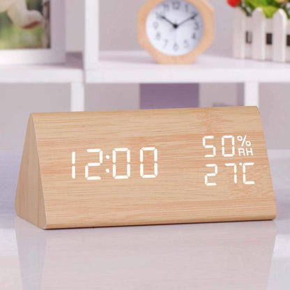 EchoWood | Wooden Digital Clock with Voice Control & Touch Activation - Elegant Design for Modern Homes 0