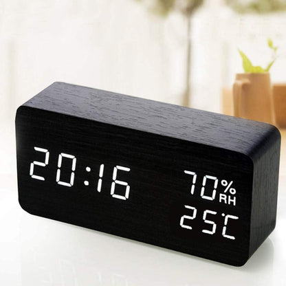 EchoWood | Wooden Digital Clock with Voice Control & Touch Activation - Elegant Design for Modern Homes 2