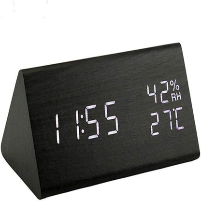 EchoWood | Wooden Digital Clock with Voice Control & Touch Activation - Elegant Design for Modern Homes 4