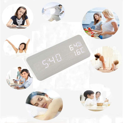 EchoWood | Wooden Digital Clock with Voice Control & Touch Activation - Elegant Design for Modern Homes 6