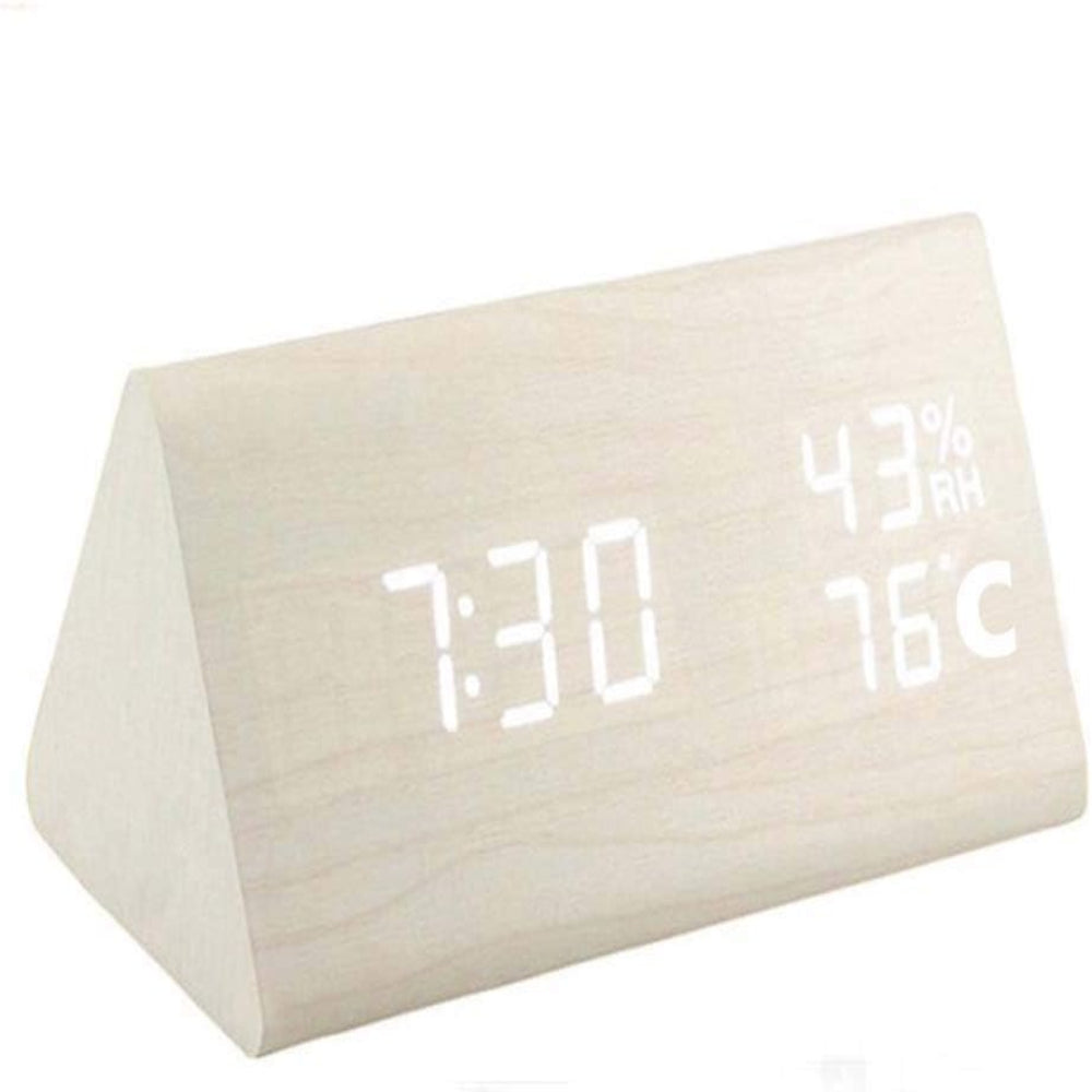 EchoWood | Wooden Digital Clock with Voice Control & Touch Activation - Elegant Design for Modern Homes 7