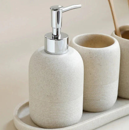 Eco-Friendly Bathroom Accessory Set with Modern Resin Design | Complete Essentials for Stylish Organization 4