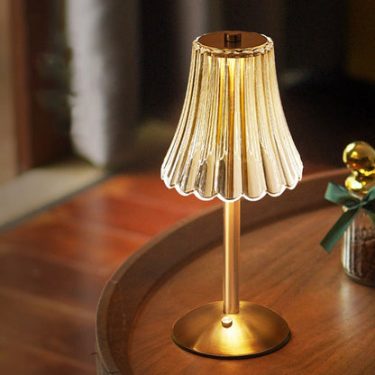 Elegant Crystal Table Lamp | Cordless Touch Control Design with Rechargeable Battery for Versatile Bedroom Lighting 0