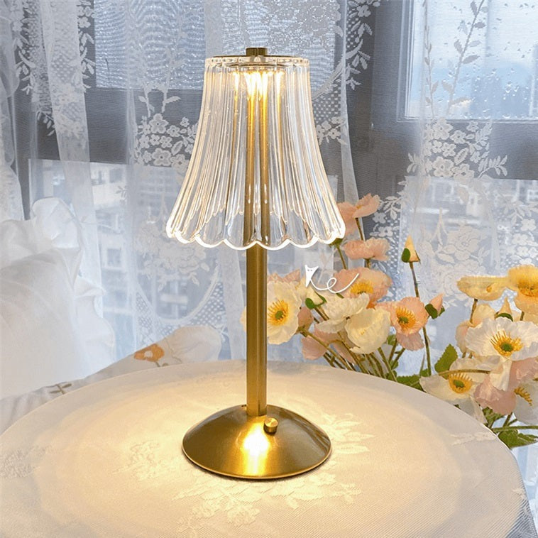 Elegant Crystal Table Lamp | Cordless Touch Control Design with Rechargeable Battery for Versatile Bedroom Lighting 6