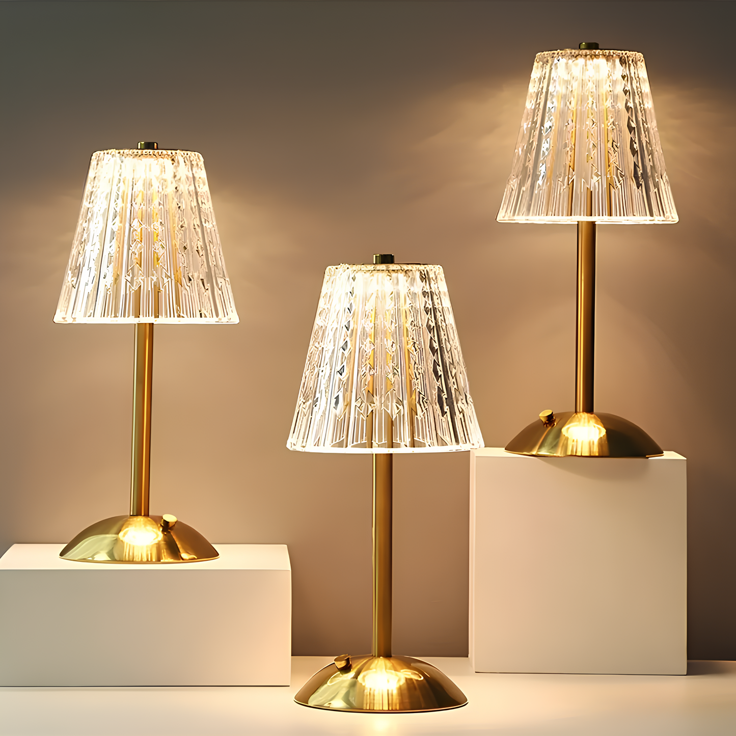 Elegant Crystal Table Lamp | Cordless Touch Control Design with Rechargeable Battery for Versatile Bedroom Lighting 7