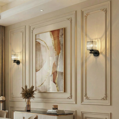 Elegant Crystal Wall Sconces | Dimmable Design with Luxurious Accents | Perfect Lighting for Sophisticated Ambiance 4