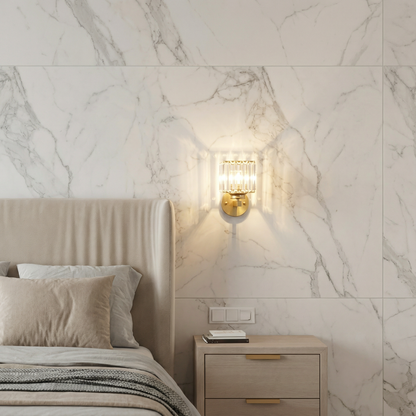 Elegant Crystal Wall Sconces | Dimmable Design with Luxurious Accents | Perfect Lighting for Sophisticated Ambiance 5