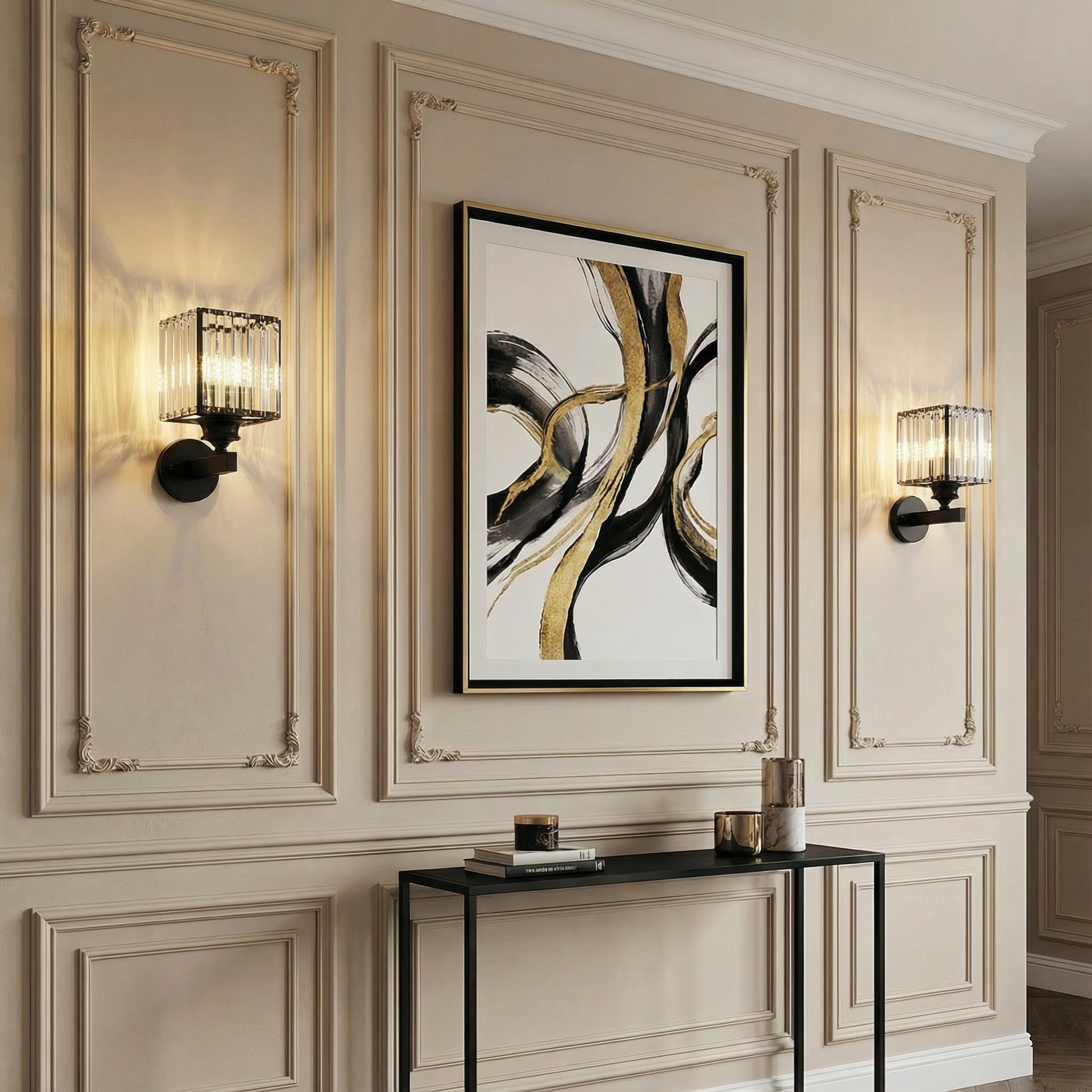 Elegant Crystal Wall Sconces | Dimmable Design with Luxurious Accents | Perfect Lighting for Sophisticated Ambiance 7