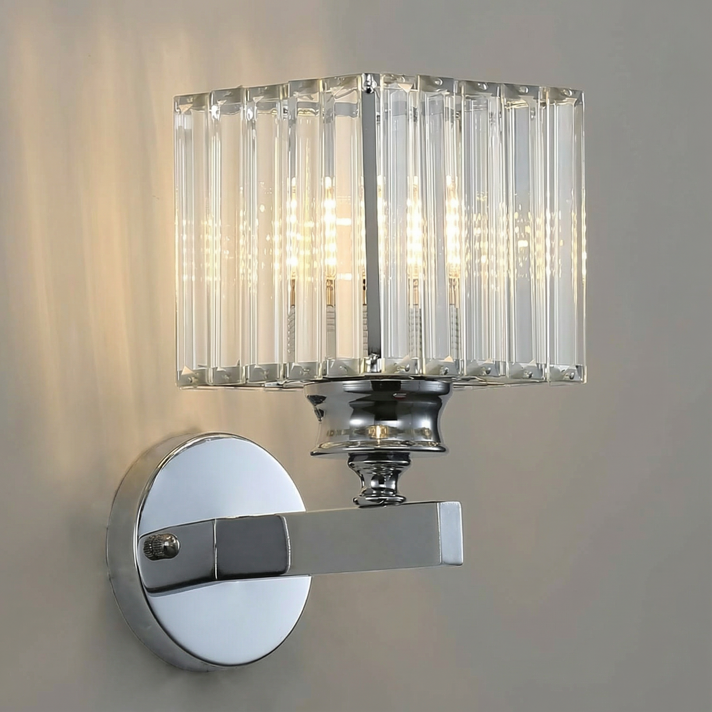 Elegant Crystal Wall Sconces | Dimmable Design with Luxurious Accents | Perfect Lighting for Sophisticated Ambiance 9
