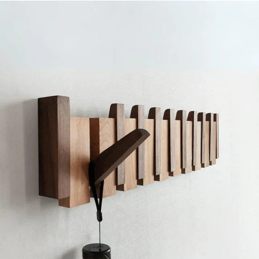 Elegant Harmony | Wall Mounted Coat Rack with Piano Design | Stylish Storage for Entryway Organization 0