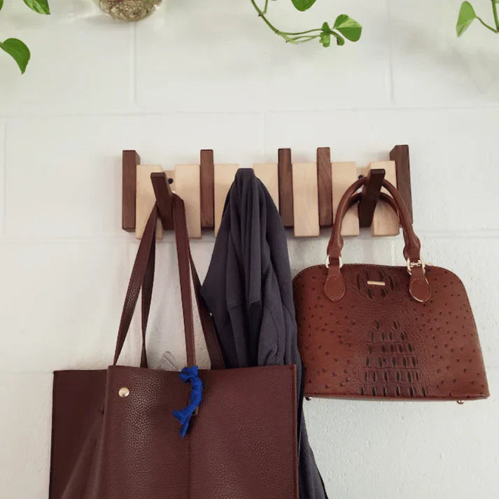 Elegant Harmony | Wall Mounted Coat Rack with Piano Design | Stylish Storage for Entryway Organization 3