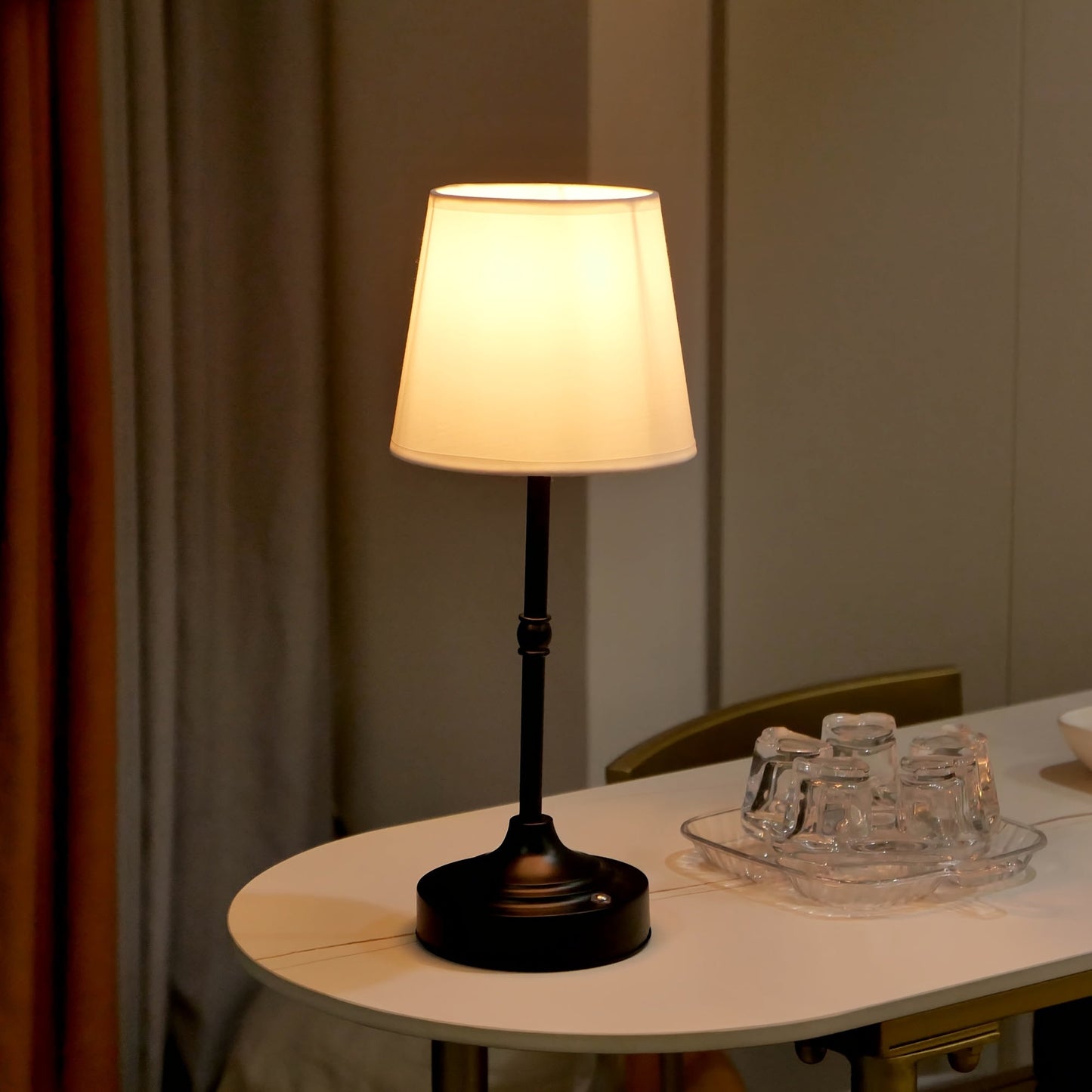 Elegant Table Lamp | Dimmable Cordless Design with Touch Control | Soft Ambient Lighting for Versatile Bedroom Use 3