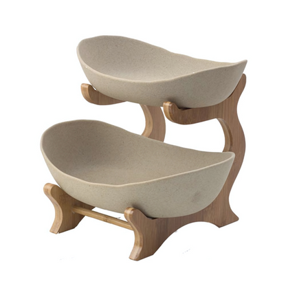 Elegant Three-Tier Plastic Fruit Bowl with Space-Saving Design for Stylish Kitchen Storage 0