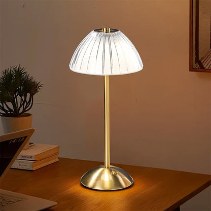 Elegant Touch | Dimmable LED Table Lamp with Crystal Shade | Cordless Design for Versatile Lighting 1
